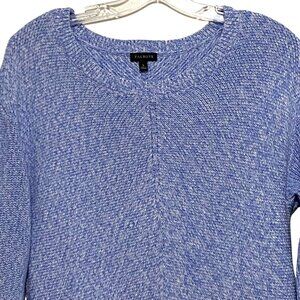 Talbots Womens Knit Sweater L Blue Cozy Coastal Grandma Mermaid Soft Girl Preppy